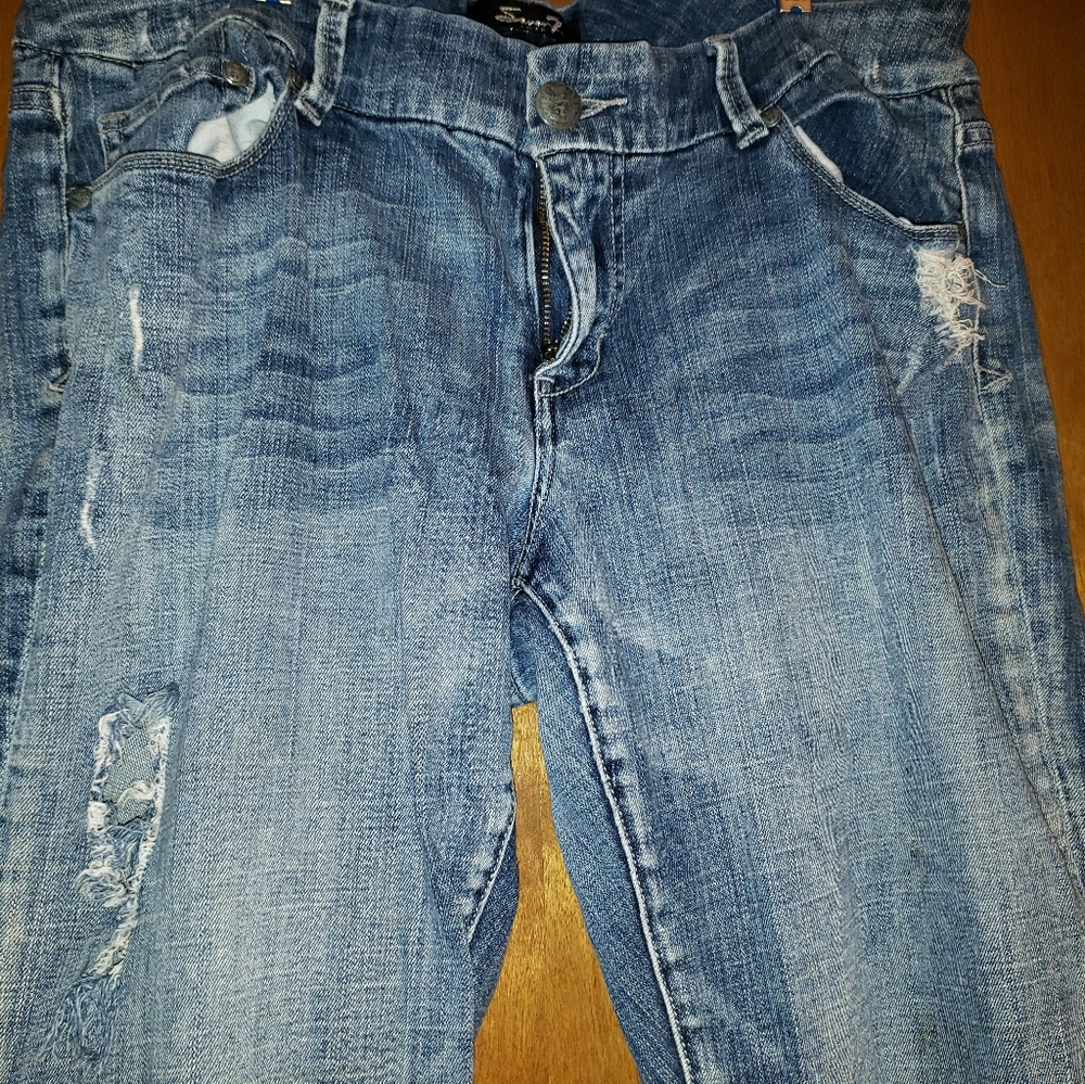 Distressed jeans